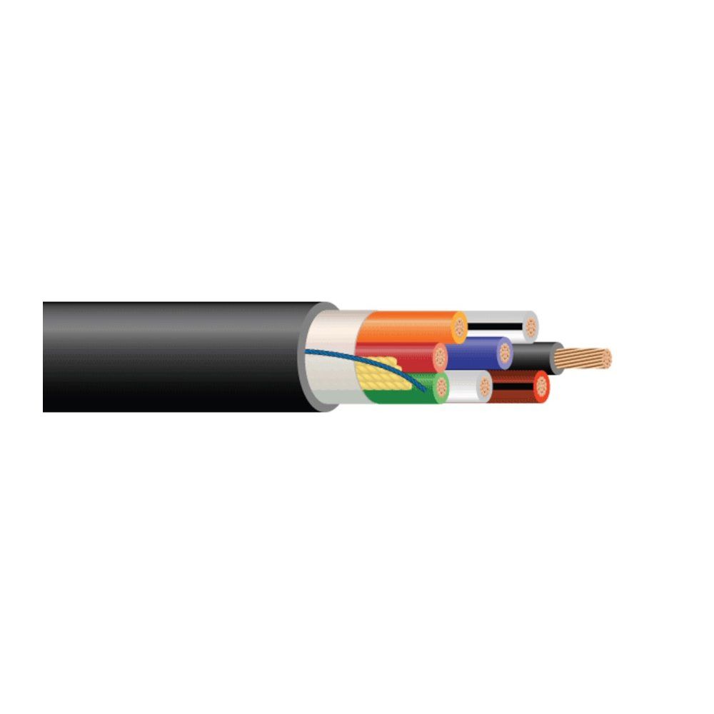 CABLE DE CONTROL CU FRXLPE PVC 14 AWG 7 hilos — Negro