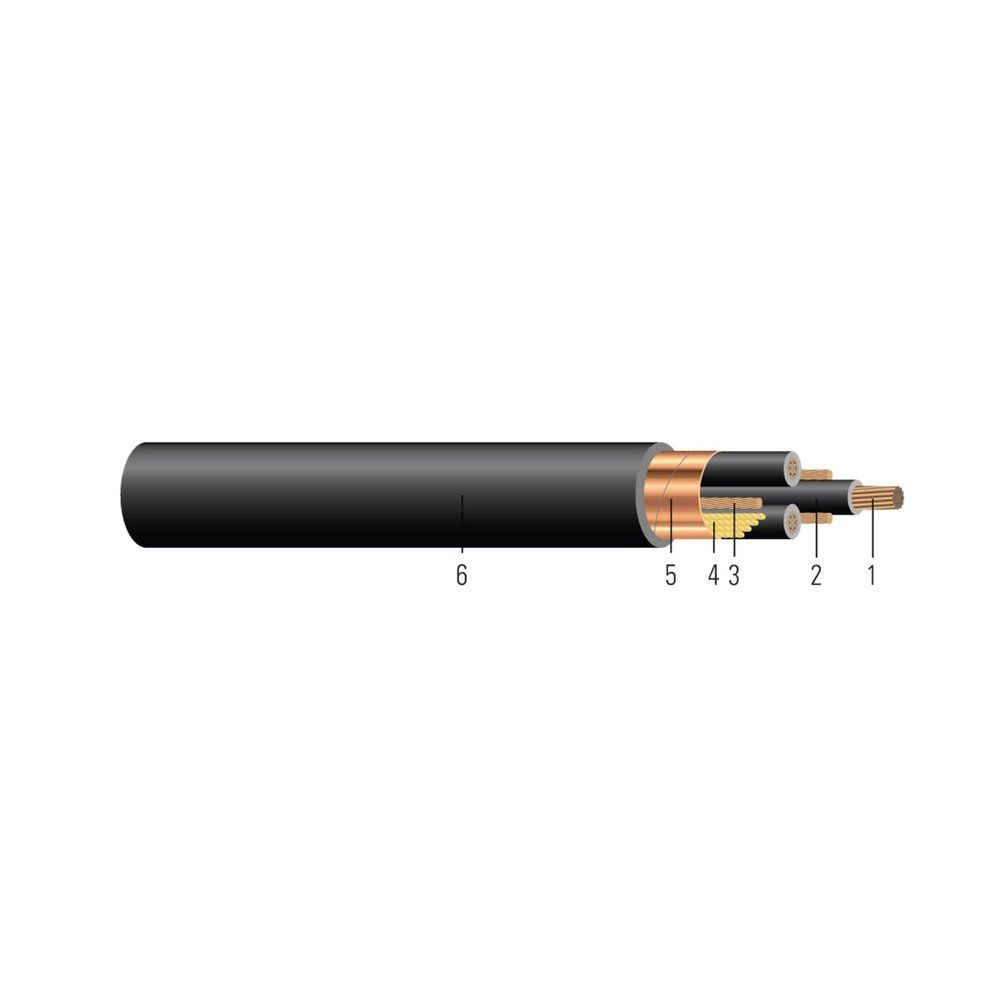 Cable 262.6-646 3/C Cobre RHH-RHW-2 3X#2 GW T/S PVC JKT TC-ER 2000V VFD