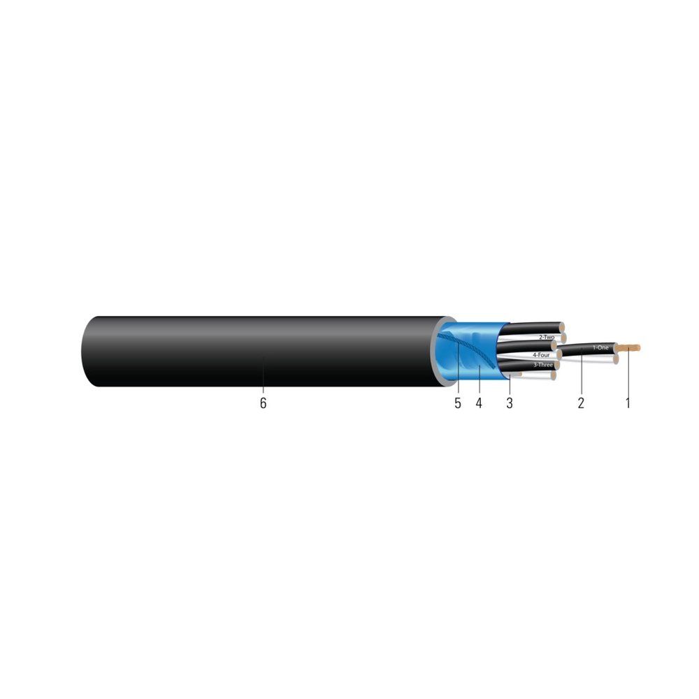 Cable 18/4 PAIR cableado Cobre PVC/PVC OAS PLTC/ITC Negro 2500 pies