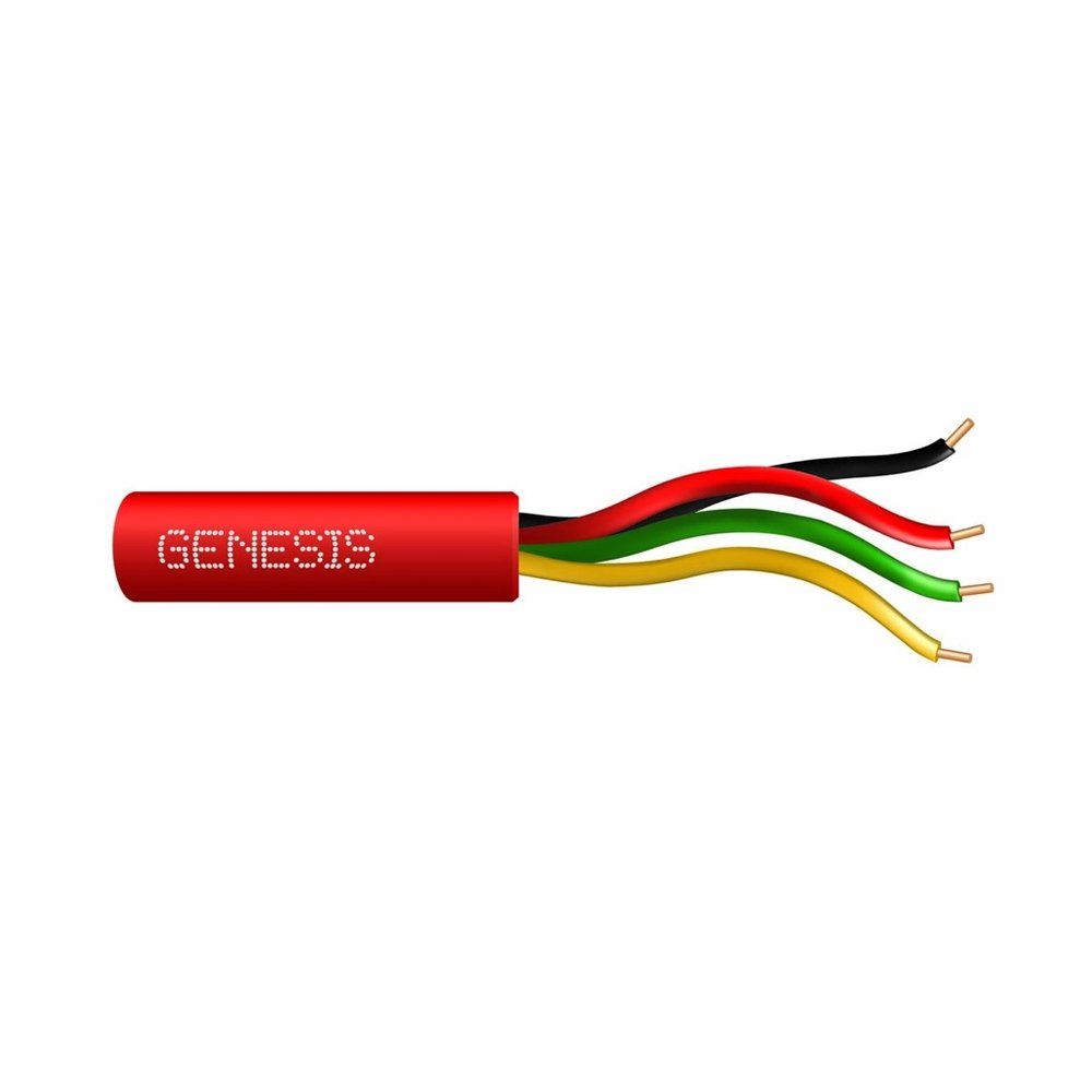 Cable 22 sólido 4/C Cobre CL2R/FPLR/CMR Rojo GEN 1000 pies