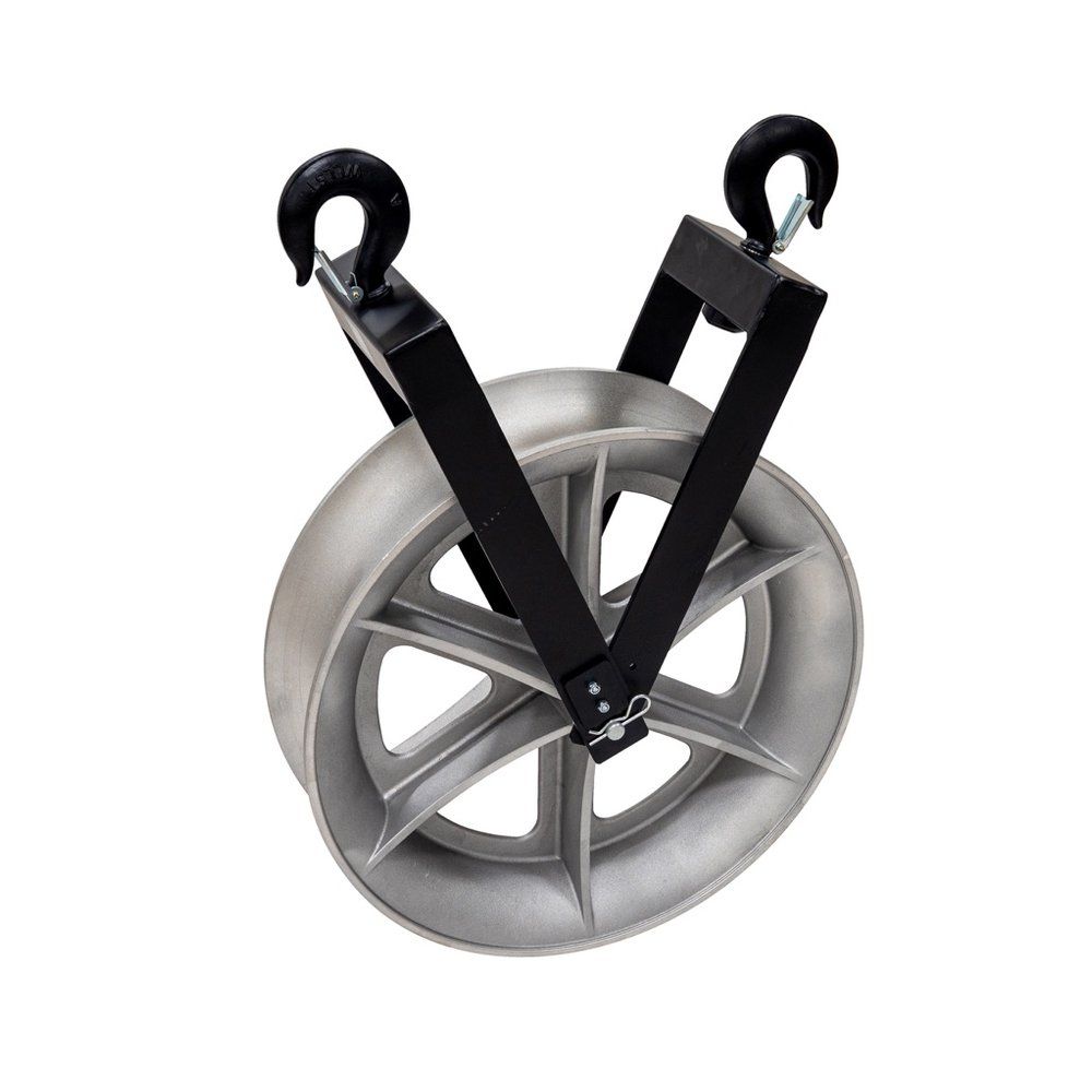 POLEA DE GANCHO 24" DE HORQUILLA DOBLE DE ALUMINIO SHS24-4