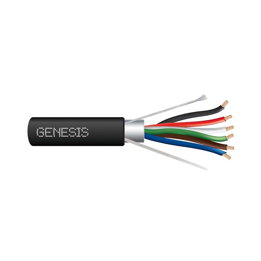 Cable Multiconductor Blindado, Plenum 22 AWG 7 hilos — Negro, 1000 pies