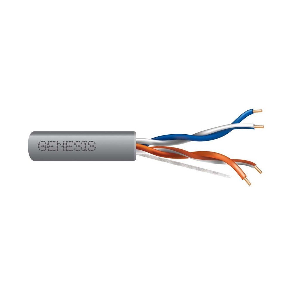 Cable 24/2P sólido Cobre CAT3 UTP CMR PP Gris GEN 1000 pies