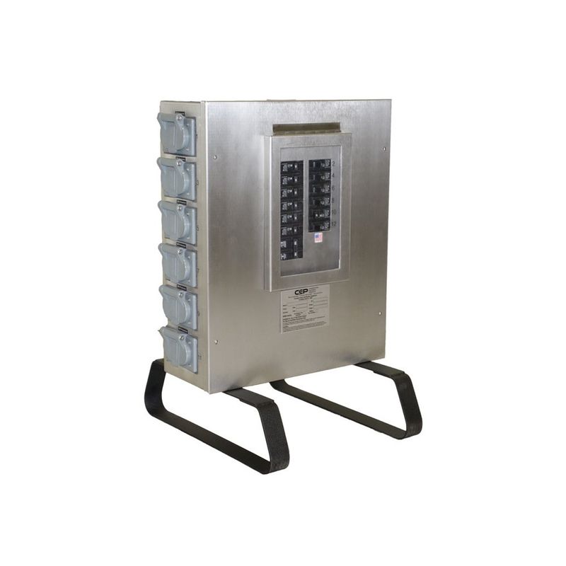 UNIDAD DE DISTRIBUCIÓN DE ENERGÍA 120/250V 100A, 12 X 120V/20A 5-20 GFCI DÚPLEX CON TIERRA EN U