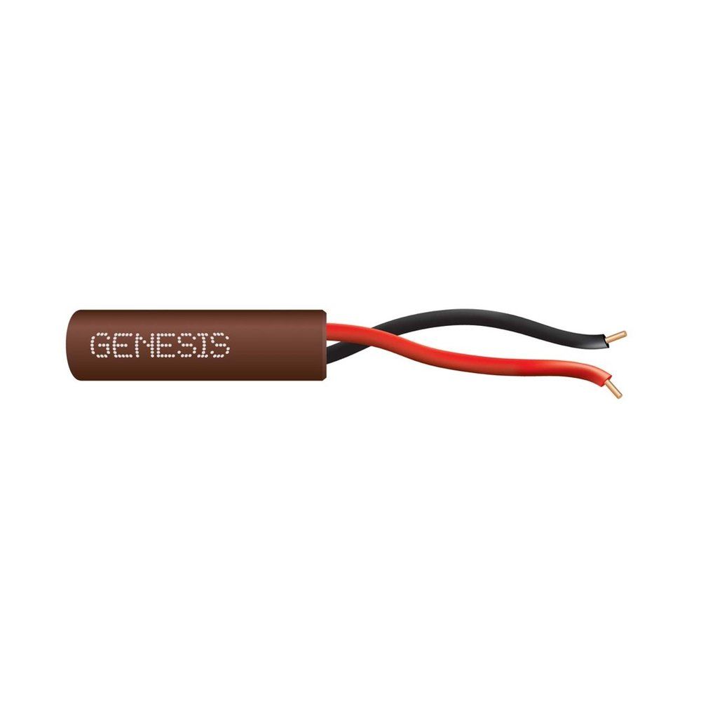 Cable 22 sólido 2/C Cobre CL2R/FPLR/CMR Café GEN 500 pies