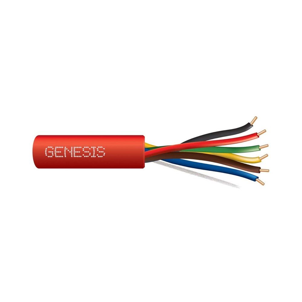 Cable 22 sólido Cobre 6/C N/S CMR/CL3R/FPLR PVC Rojo GEN 1000 pies