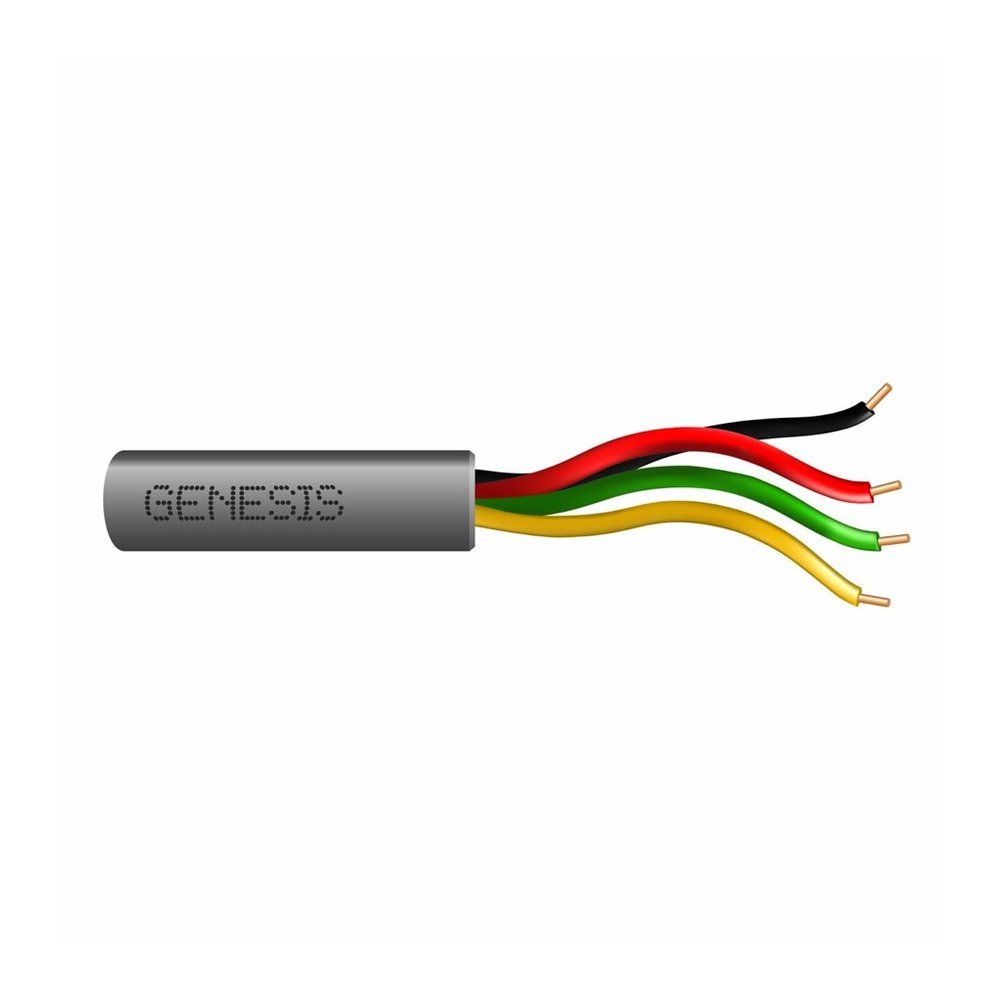 Cable 22 sólido 4/C Cobre CL2R/FPLR/CMR Gris GEN 500 pies