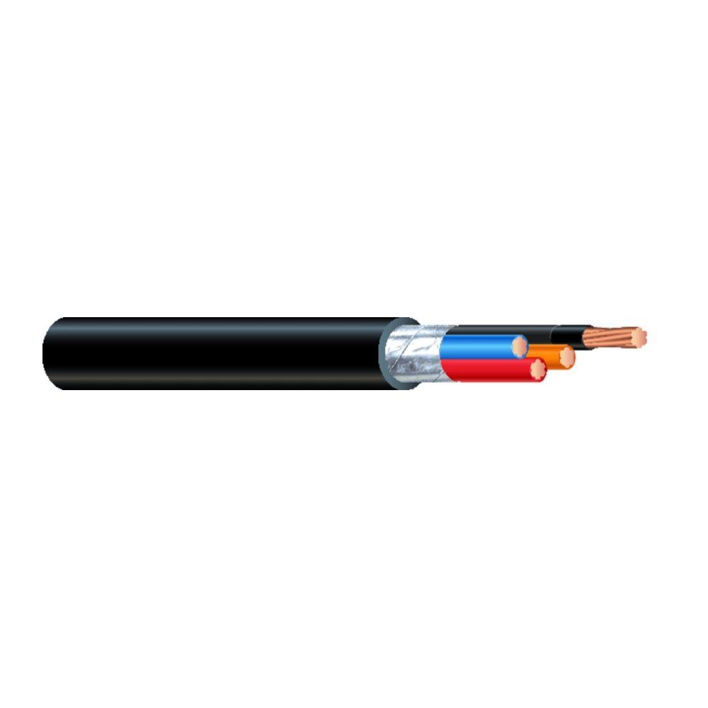 CABLE DE CONTROL CU THHN 10 AWG 7 hilos — Negro