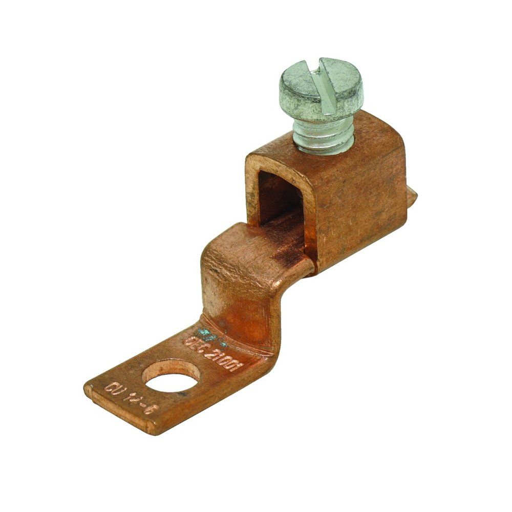 ZAPATA DE LENGÜETA DESCENTRADA, COBRE, #14-#6 AWG, PAQUETE DE 2