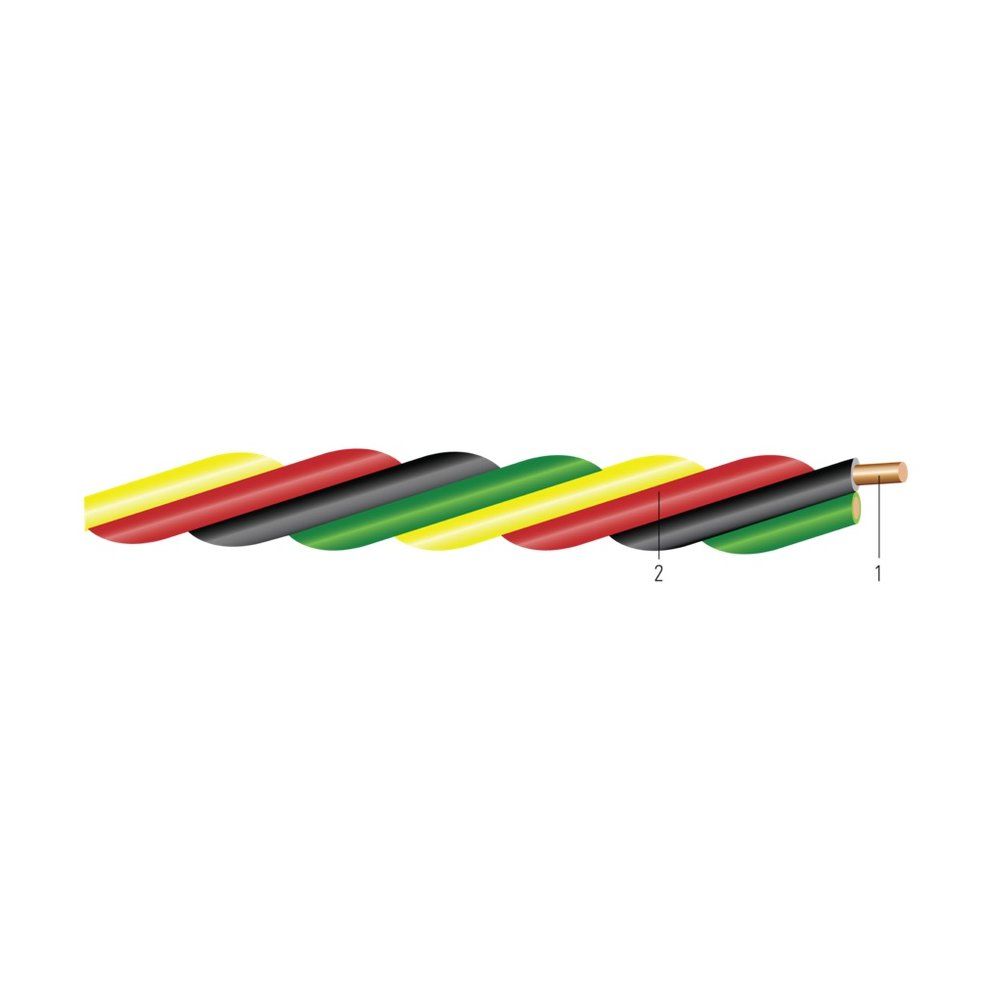 Cable trenzado para bomba 600 voltios, tipo THW 10 AWG 3 hilos — 1000 pies