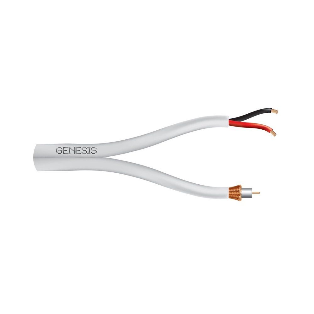 Cable 20/1 RG59 18/2 ZIP COAX 500PB WHT GEN