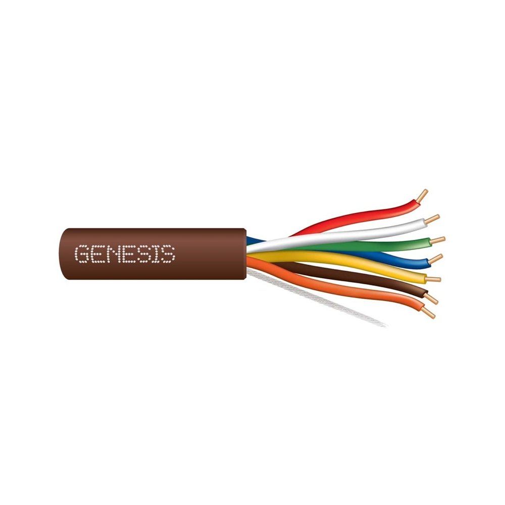Cable 22 sólido 7/C Cobre T-STAT CL2 Café GEN 1000 pies