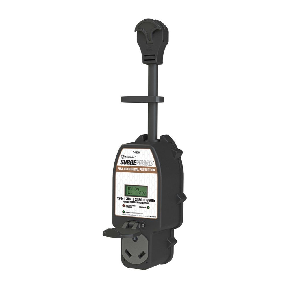 SURGE GUARD PORTÁTIL 30A CON MEJORA, SOBRE/BAJO VOLTAJE, LCD, 30A 120V