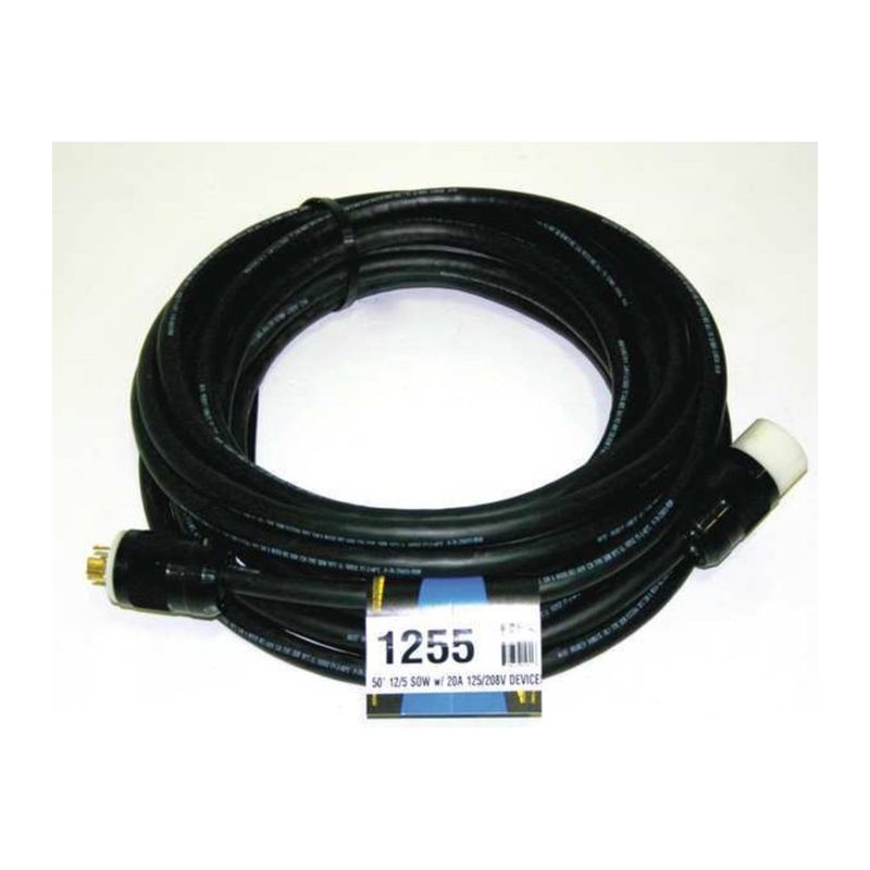 EXTENSIÓN DE 50 PIES 12/5 SOOW L21-20 DE GIRO Y BLOQUEO (TWIST-LOCK) 120/208V 20A 4P5W