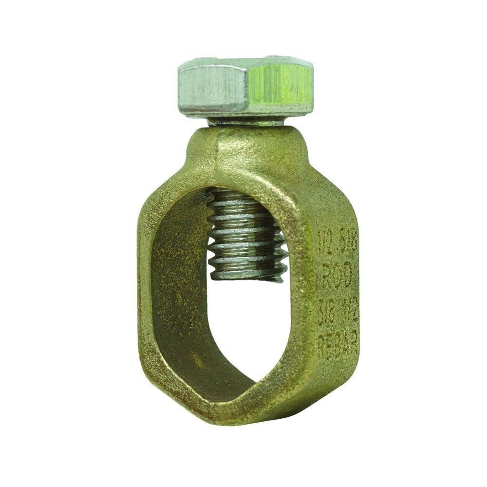 ABRAZADERA PARA VARILLA DE TIERRA, BRONCE, 5/8", #10-#2AWG, 1 PZA