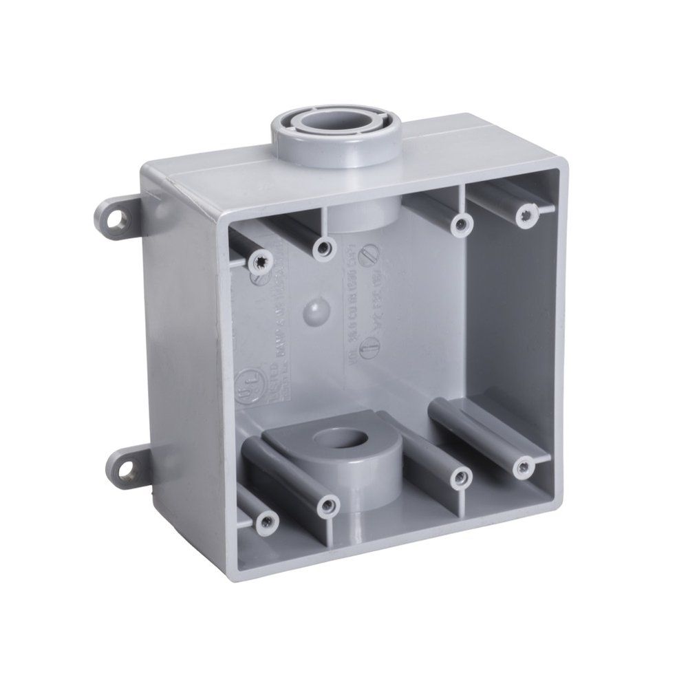 CAJA A PRUEBA DE INTEMPERIE 1/2" DE DOS MÓDULOS TIPO FSC PAQUETE DE 5