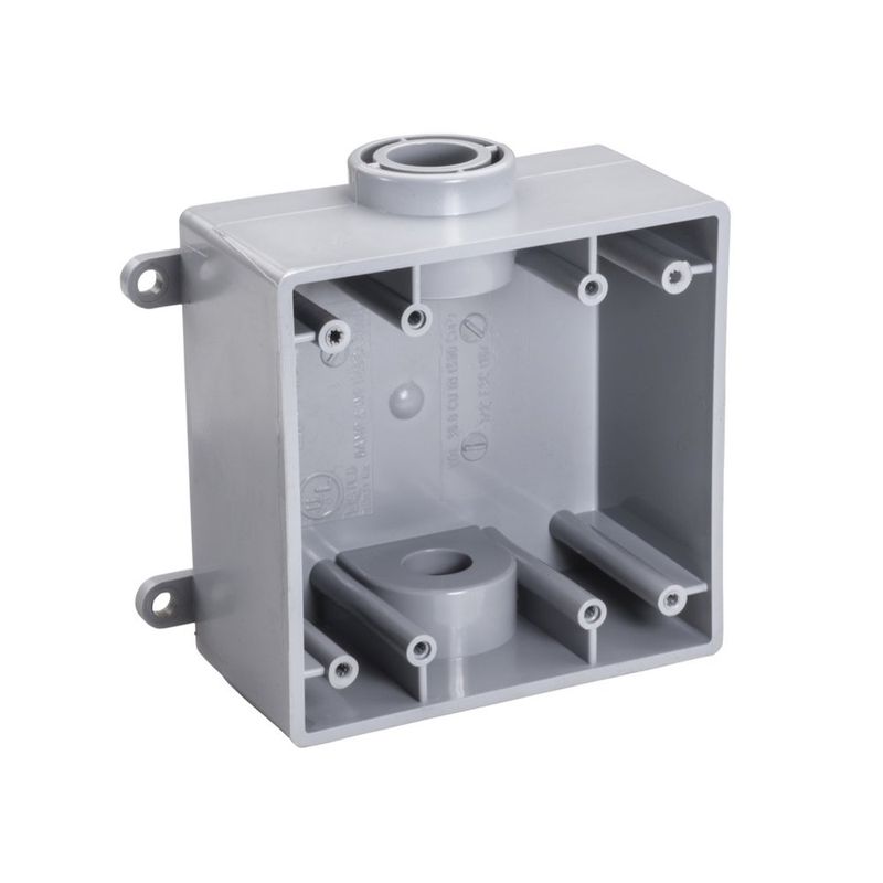 CAJA A PRUEBA DE INTEMPERIE 1/2" DE DOS MÓDULOS TIPO FSC PAQUETE DE 5