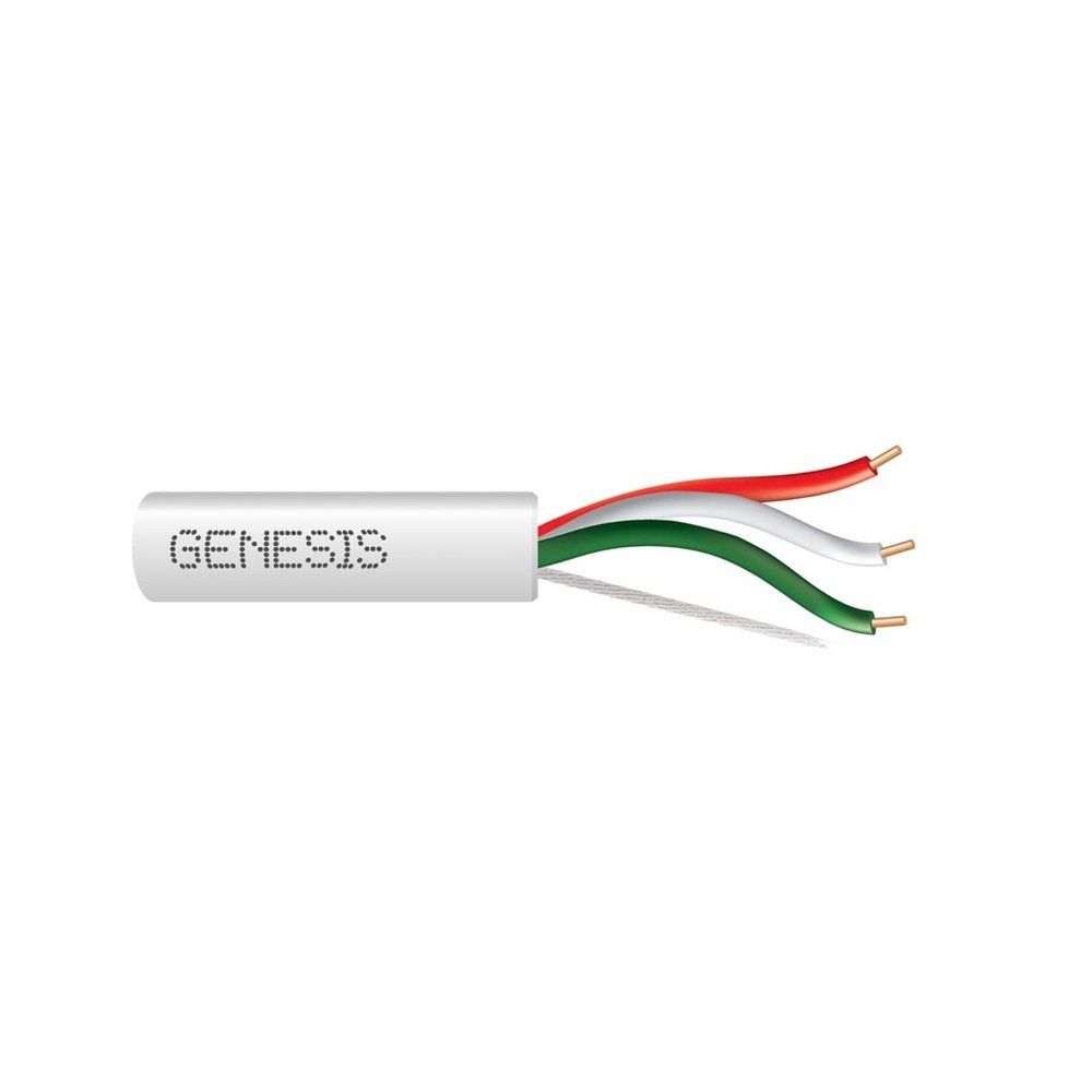 Cable 18 sólido 3/C Cobre T-STAT CL2 Blanco GEN 500 pies