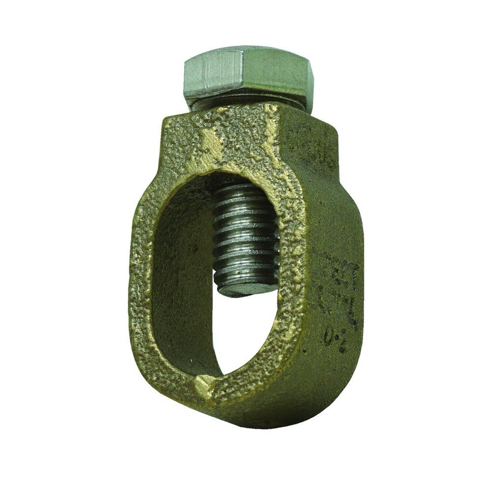 ABRAZADERA PARA VARILLA DE TIERRA, BRONCE, 1/2", #10-#2AWG, 1PZA