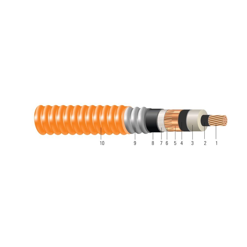 Cable HVTECK CU 1/C 90NLEPR CB PVC AIA PVC 5kV 100% CSA 750 KCMIL 61 hilos — Naranja