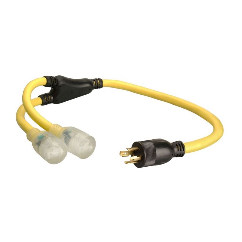 SOUTHWIRE, CABLE ADAPTADOR PARA GENERADOR 10/3 STOW 3' NEGRO 20 AMP PARA EXTERIOR DE GIRO Y BLOQUEO (TWIST-TO-LOCK) NEMA L14-20P
