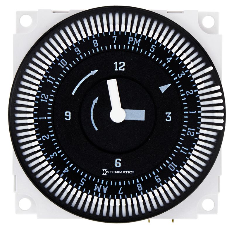 FM1STUZ-240U — Módulo temporizador electromecánico para montaje en panel de 24 horas, 208/240 V, intervalos de 15 minutos, 21 A, SPDT