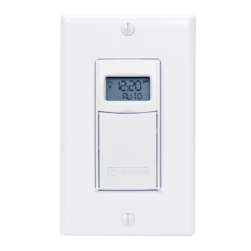 EI600WC — Temporizador programable de uso rudo de 7 días, 120-277 VCA, 20 A, blanco