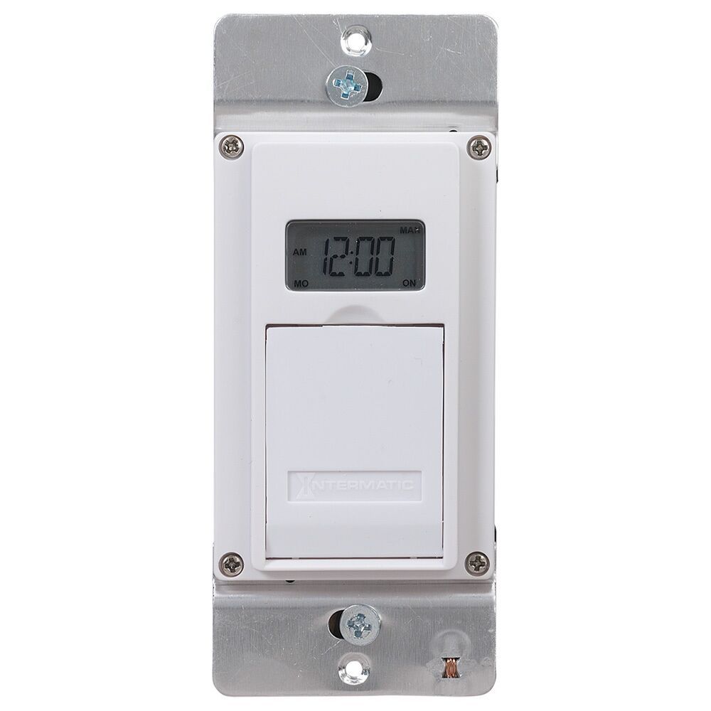 EJ600 — Temporizador programable estándar de 7 días, 120 VCA, 12 A, blanco