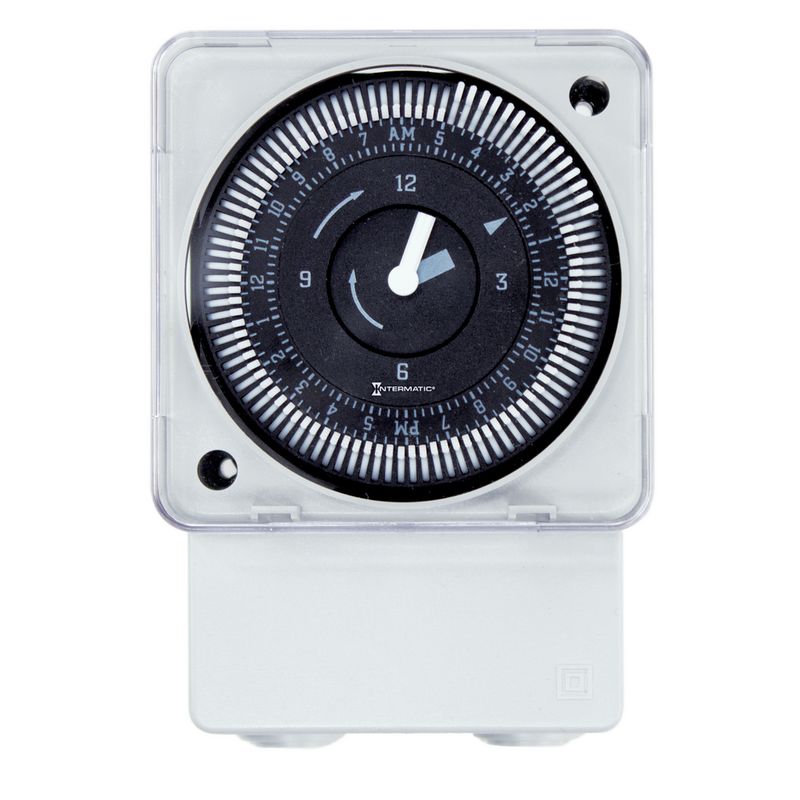 MIL72ASTUZ-120 — Módulo temporizador electromecánico de 24 horas, 120 V, montaje en superficie/riel DIN, intervalos de 15 minutos, 21 A, SPDT