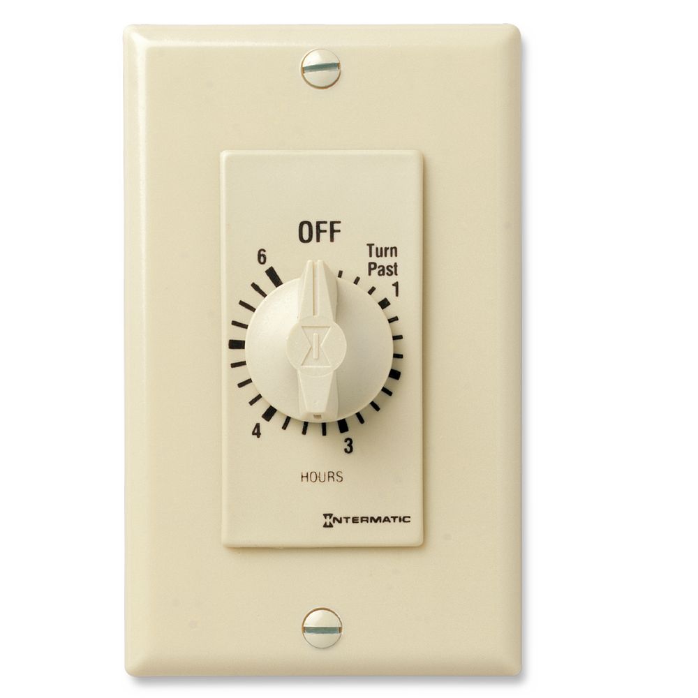 FD6H — Temporizador de cuenta regresiva de cuerda, estilo decorador, 125-277 VCA, 50/60 Hz, SPST, máximo 6 horas, sin retención, marfil