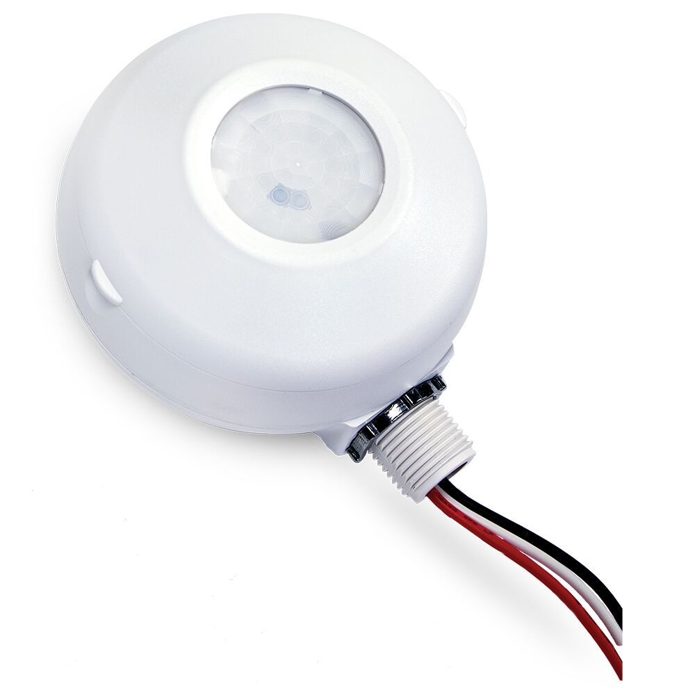 IOS-HB-U — Sensor de ocupación PIR para montaje en techo de gran altura (high bay), grado comercial, blanco