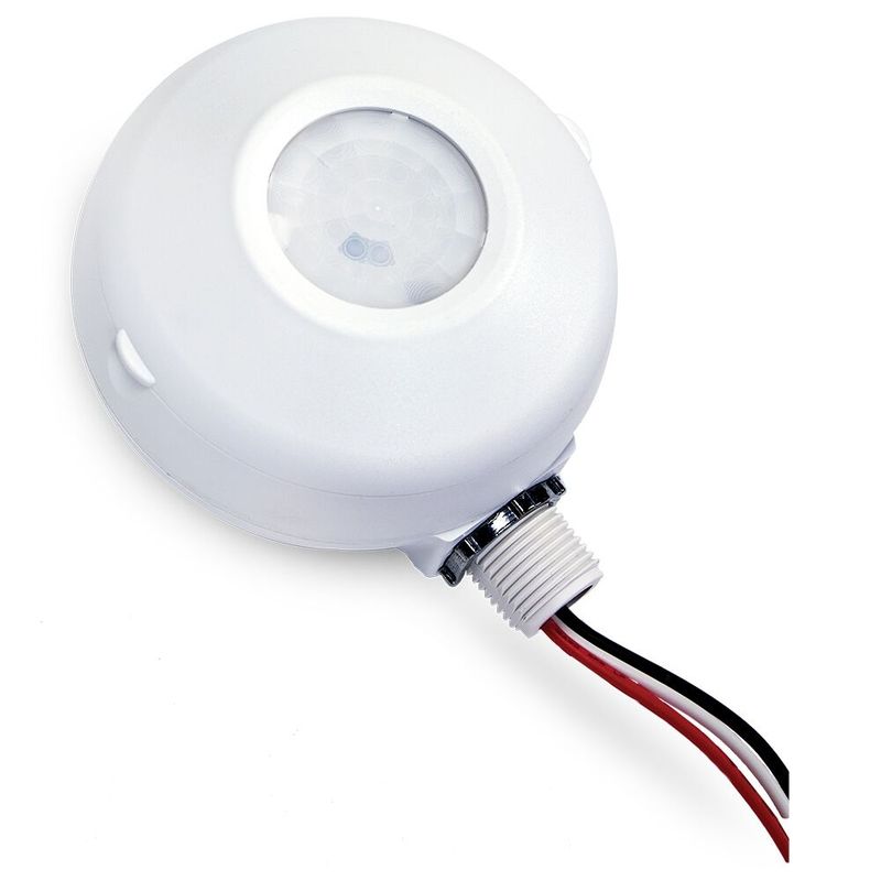 IOS-HB-U — Sensor de ocupación PIR para montaje en techo de gran altura (high bay), grado comercial, blanco