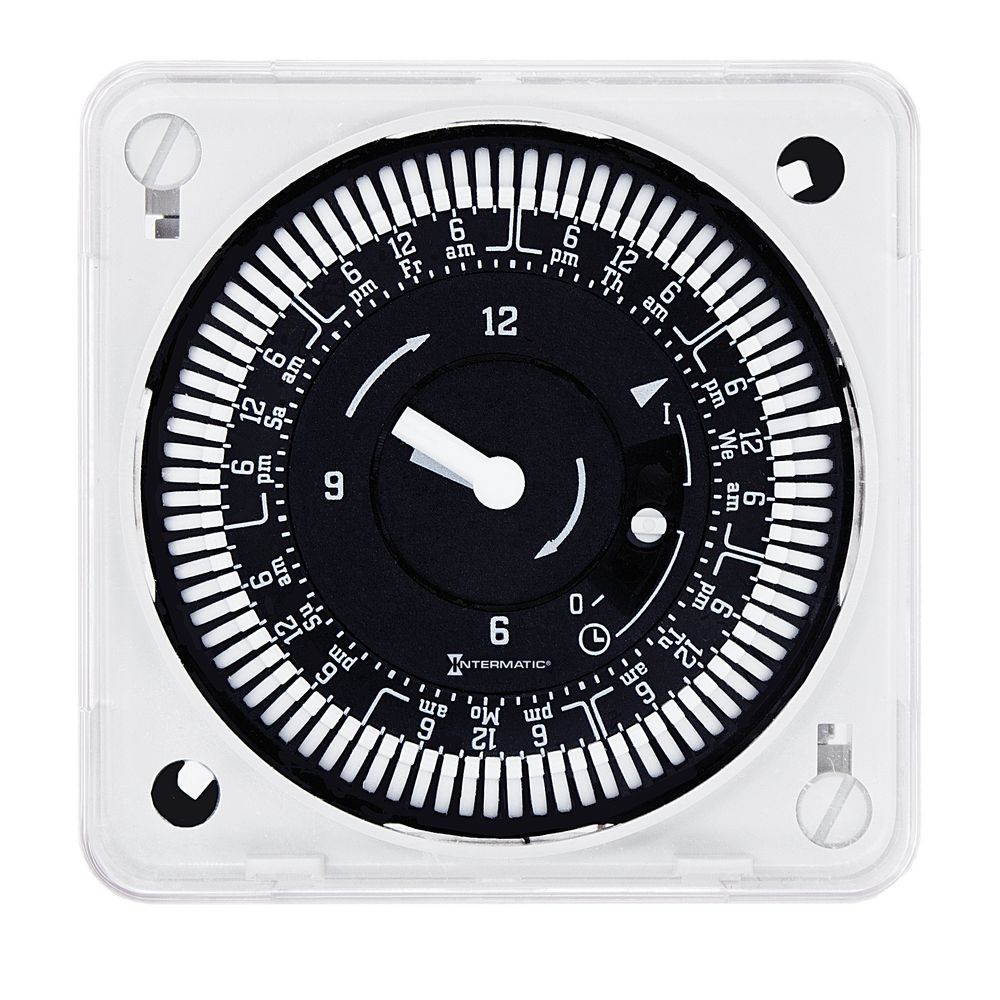 MIL72ESWUZH-120 — Módulo temporizador electromecánico de montaje empotrado de 7 días, 120 V, con anulación manual, intervalos de 2 horas, 21 A, SPDT