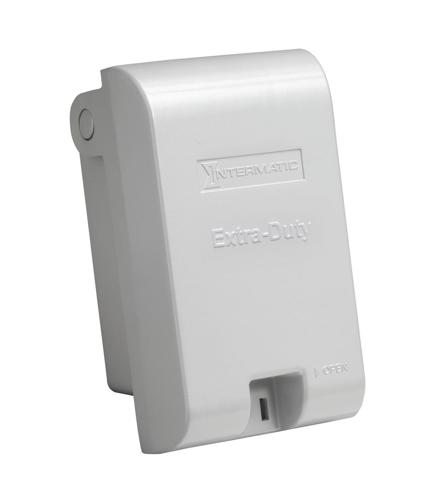 WP3110MXD — Tapa a prueba de intemperie de uso en servicio, de servicio extra-pesado, fundida a presión (die-cast), una unidad (single-gang), vertical, 2.75", gris
