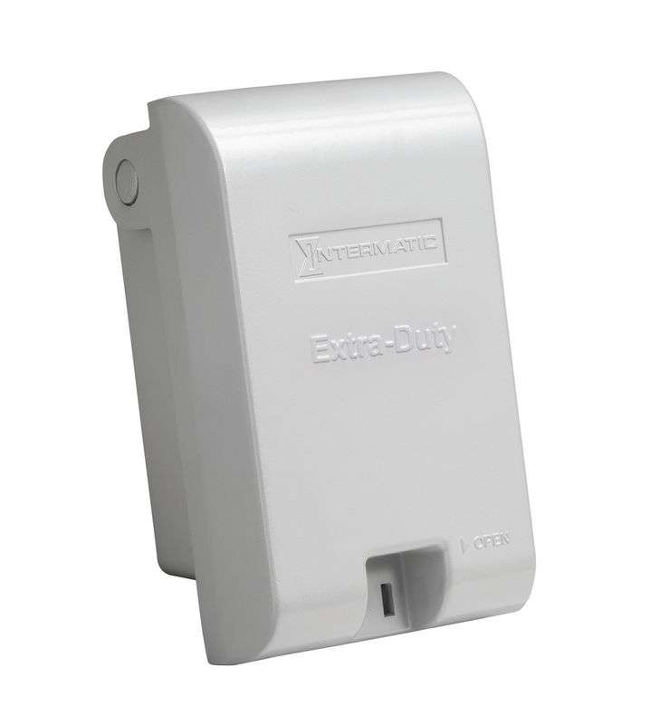 WP3110MXD — Tapa a prueba de intemperie de uso en servicio, de servicio extra-pesado, fundida a presión (die-cast), una unidad (single-gang), vertical, 2.75", gris