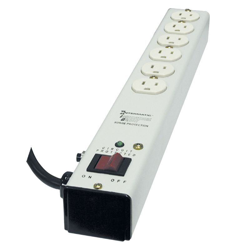 IG20B123 — Supresor de sobretensiones, multicontacto de uso final, blanco, 3 modos, 6 tomacorrientes, 125 V CA, Tipo 3, garantía de equipo conectado de 5 años por $10,000
