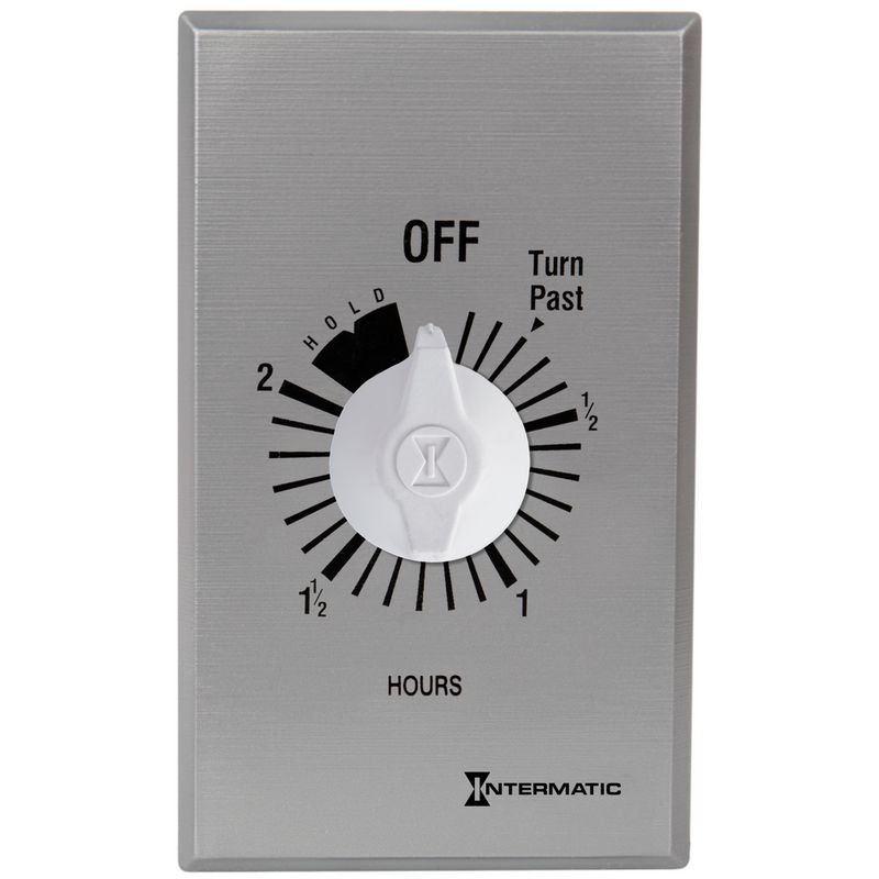 FF32HH — Temporizador de cuenta regresiva de cuerda, comercial, 125-277 VCA, 50/60 Hz, SPDT, máximo 2 horas, con retención, plata