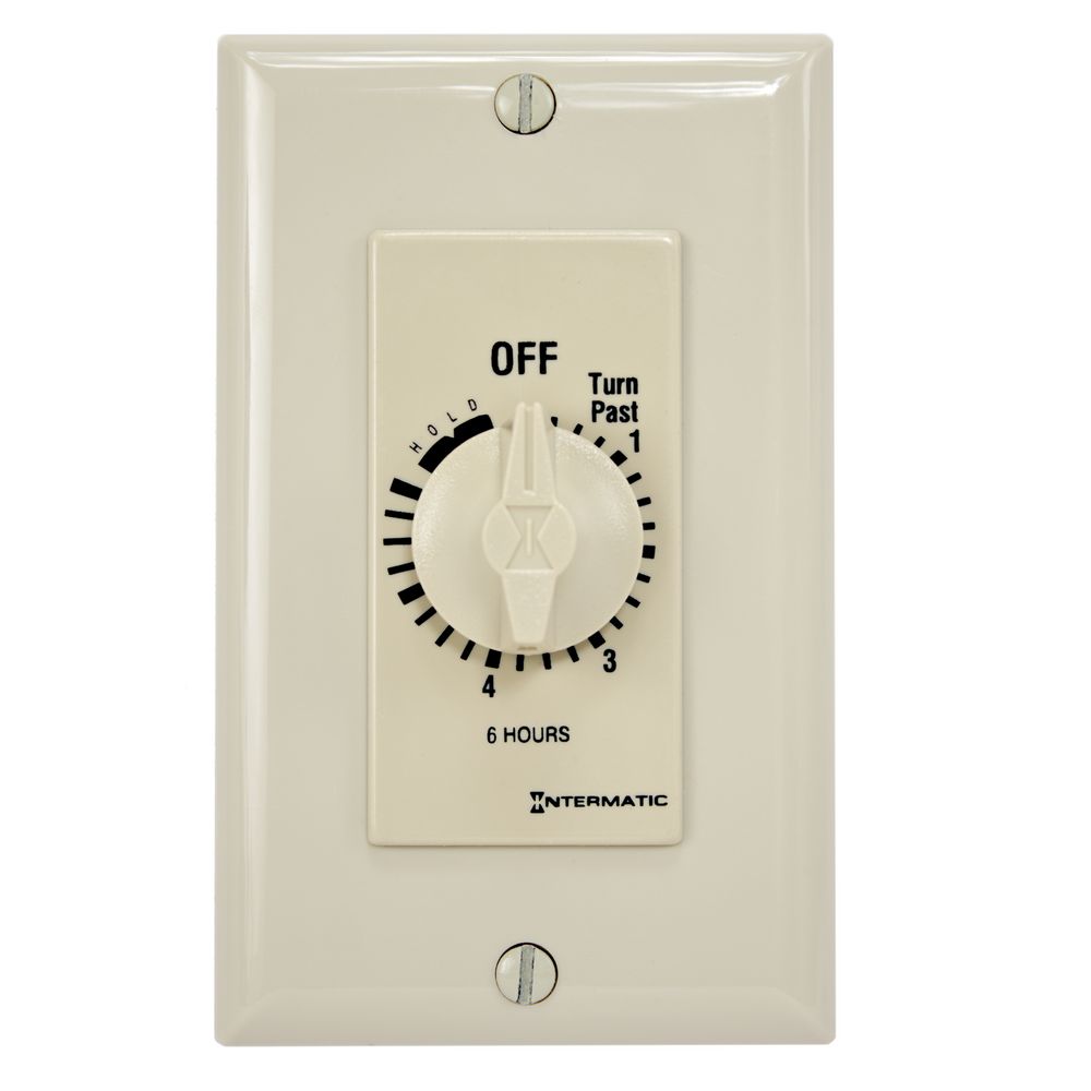 FD6HH — Temporizador de cuenta regresiva de cuerda, estilo decorador, 125-277 VCA, 50/60 Hz, SPST, máximo 6 horas, con retención, marfil