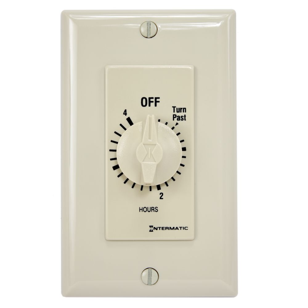 FD4H — Temporizador de cuenta regresiva de cuerda, estilo decorador, 125-277 VCA, 50/60 Hz, SPST, máximo 4 horas, sin retención, marfil