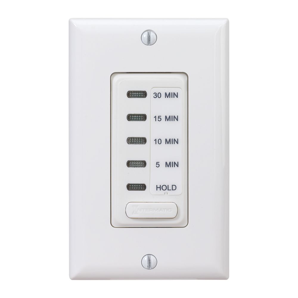 EI200W — Temporizador electrónico de cuenta regresiva, 120 VCA, 60 Hz, tiempos preestablecidos de 5, 10, 15 y 30 minutos, con retención, blanco