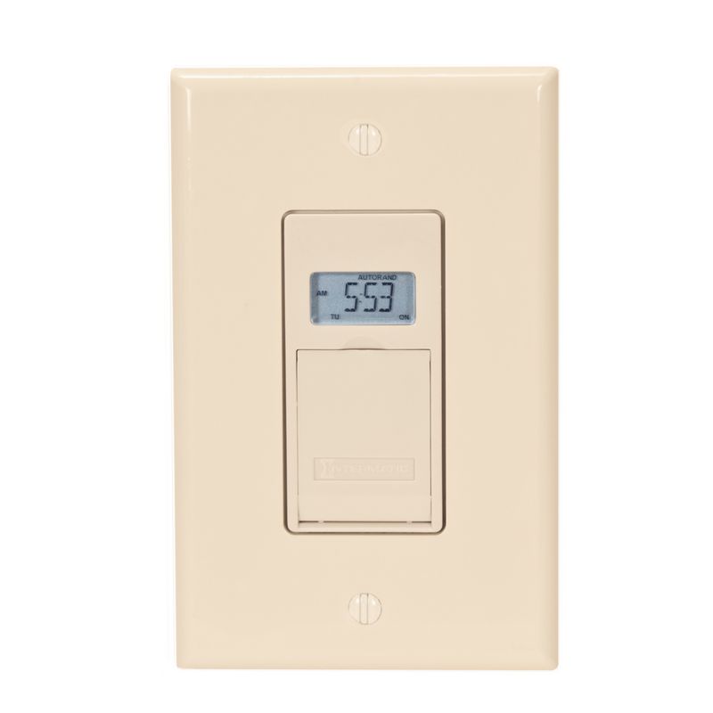 EJ600A — Temporizador programable estándar de 7 días, 120 VCA, 12 A, almendra claro