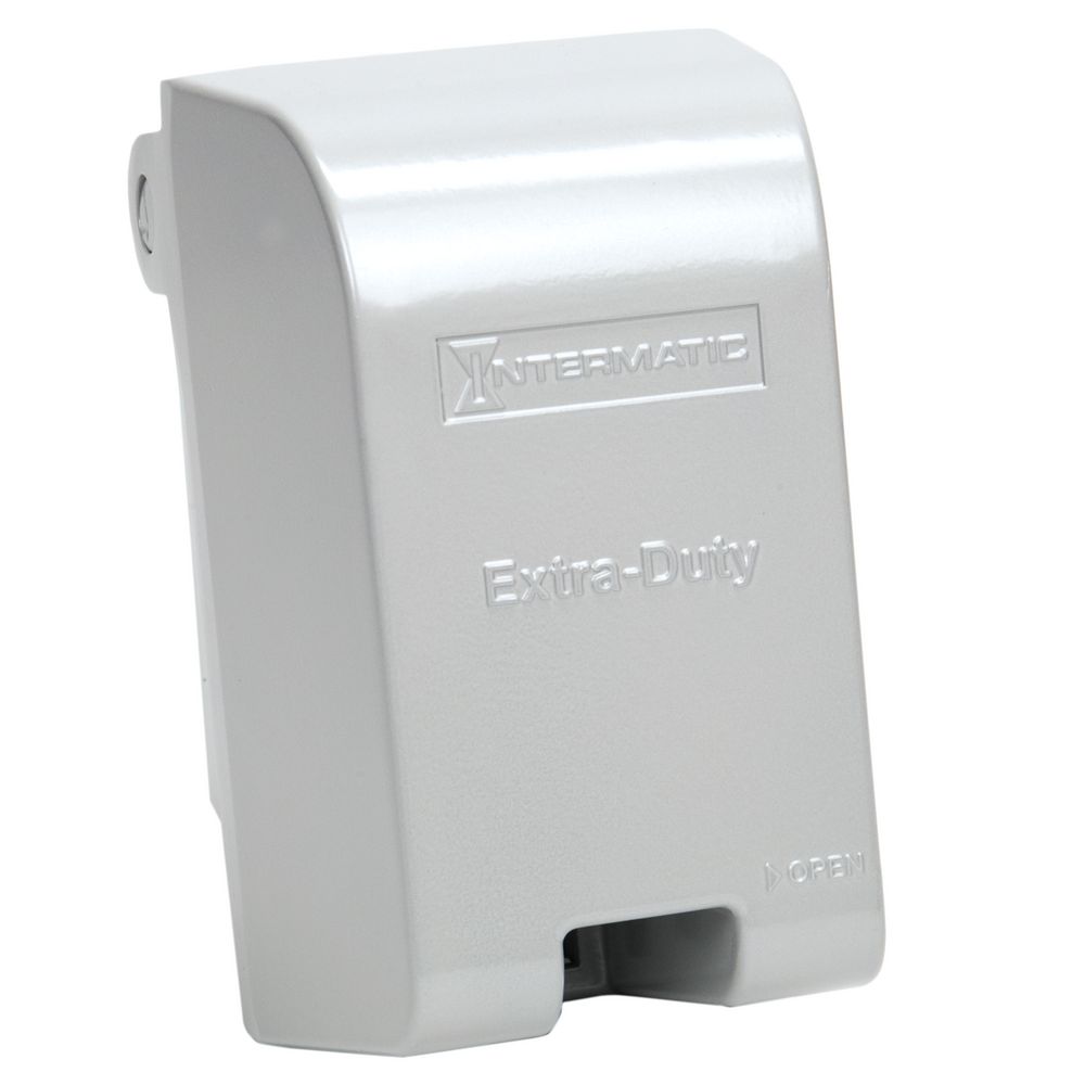 WP1250MVXD — Tapa a prueba de intemperie de uso en servicio, de servicio extra-pesado, fundida a presión (die-cast), una unidad (single-gang), vertical, 4.625", gris