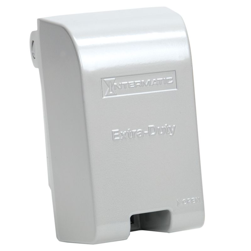 WP1250MVXD — Tapa a prueba de intemperie de uso en servicio, de servicio extra-pesado, fundida a presión (die-cast), una unidad (single-gang), vertical, 4.625", gris