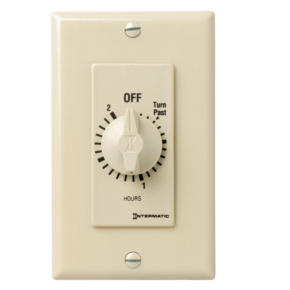 FD2H — Temporizador de cuenta regresiva de cuerda, estilo decorador, 125-277 VCA, 50/60 Hz, SPST, máximo 2 horas, sin retención, marfil