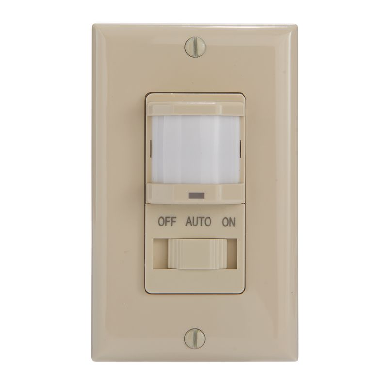 IOS-DSIMF-IV — Sensor de ocupación PIR de pared, residencial, no requiere neutro, marfil