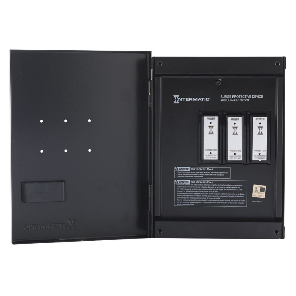 IG2280-IM — Supresor de sobretensiones, 6 modos, 120/240 VCA, 1 fase, Tipo 2, gabinete metálico para interior, garantía de equipos conectados 10 años $25,000