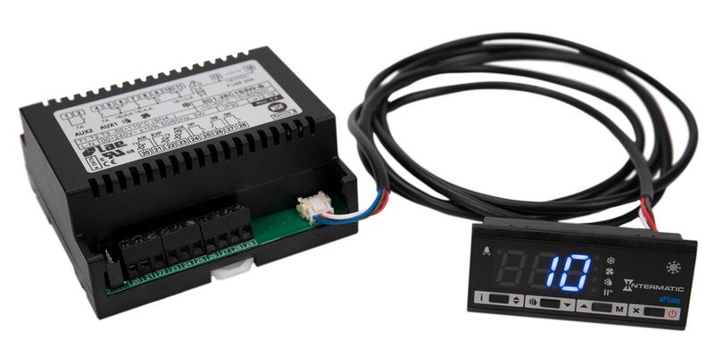 BD1-28C1S5W-BI — Controlador de refrigeración, 3 sensores NTC/PTC, 1 entrada digital, 100-240 VCA, terminales de tornillo, RS485