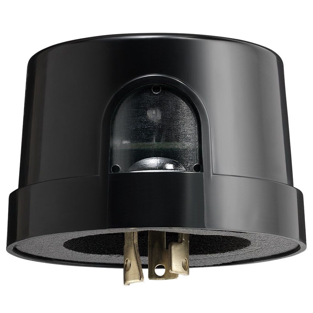 NF10KL — Fotocelda electrónica NightFox™ de grado Select, tipo de fijación con seguro (locking), 120-277 V, negra, protección contra sobretensiones de 10 kV/5 kA según C136.10