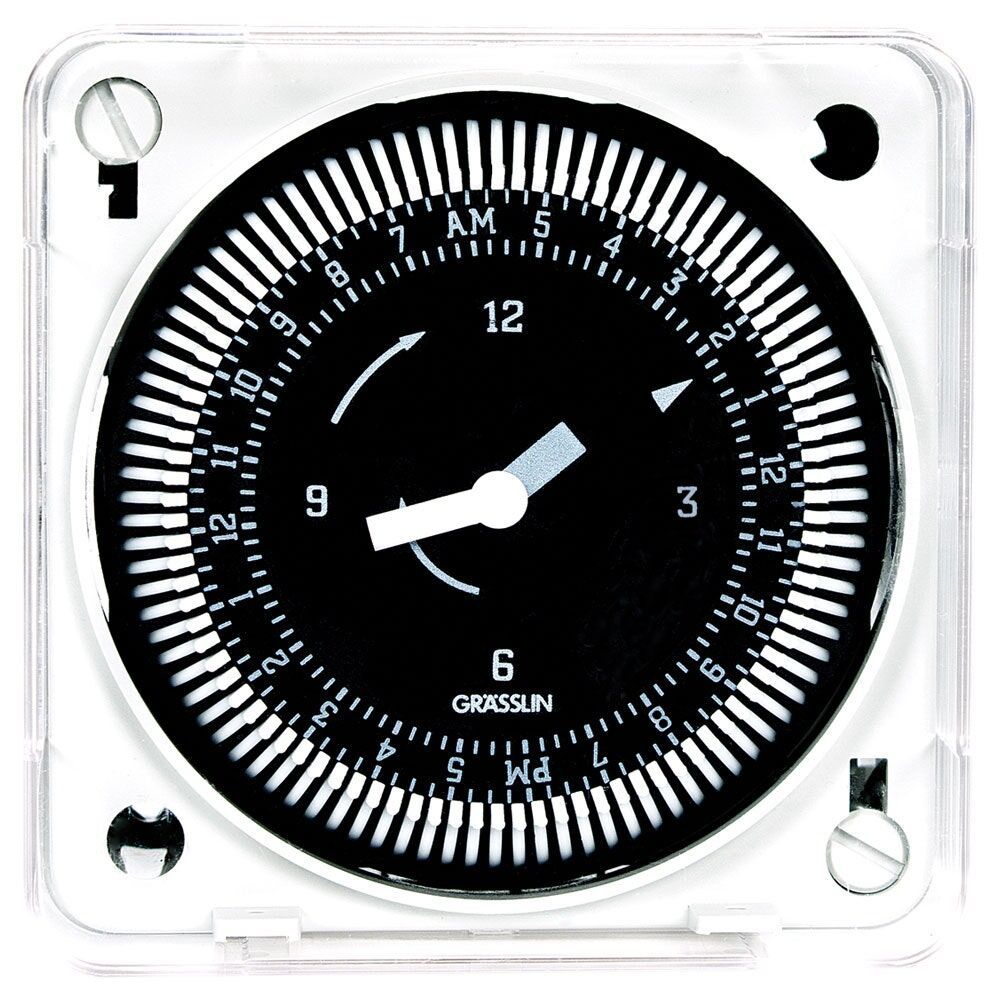 MIL72ESTUZ-240 — Módulo temporizador electromecánico de 24 horas, 208/240 V, montaje empotrado, intervalos de 15 minutos, 21 A, SPDT