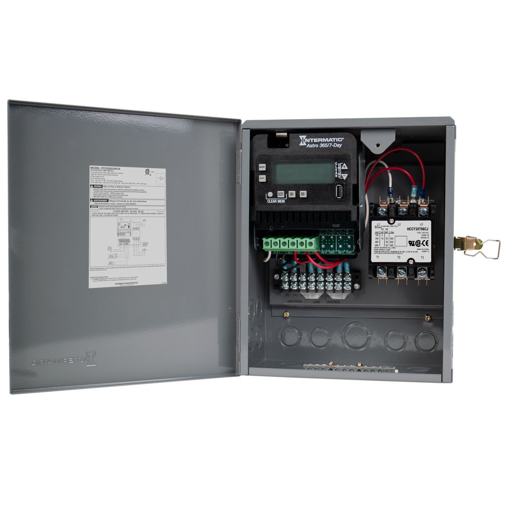 ETCB28253PCR — Caja electrónica para contratista de uso general, 120-480 VCA, 60 Hz, 3PST, gabinete metálico para exterior